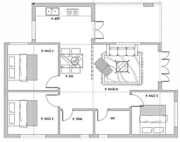 Bản vẽ mặt bằng công năng